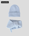 Set aus Mütze und Mini Scarf - Silver Blue