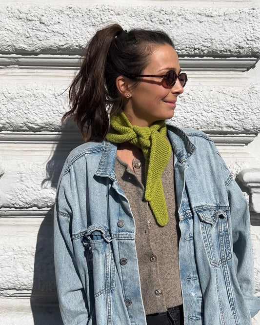 Merino Mini Scarf – Moss Green