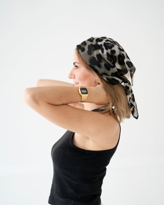 Zero Waste Tuch - grey leo