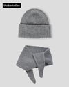 Set aus Mütze und Mini Scarf - Cloud Grey