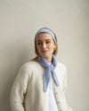 Mini Scarf Stirnband Silver Blue