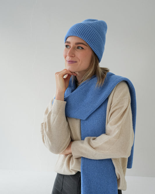 Set aus Mütze und Schal - Dazzling Blue