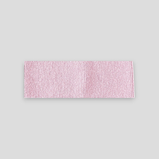 frontansicht eines haarbands in pink aus merinowolle