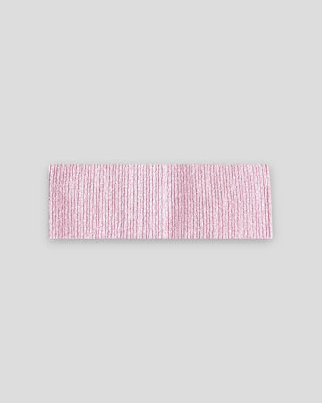 frontansicht eines haarbands in pink aus merinowolle