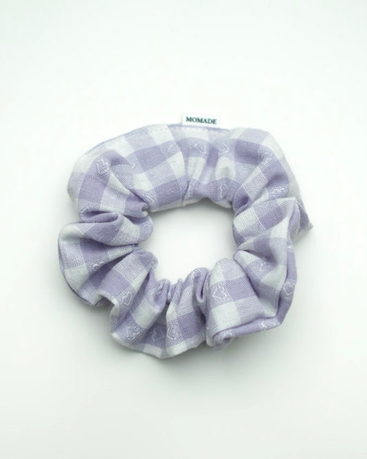 Scrunchie lila karo
