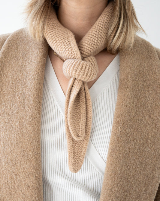 Merino Mini Scarf – Light Sand