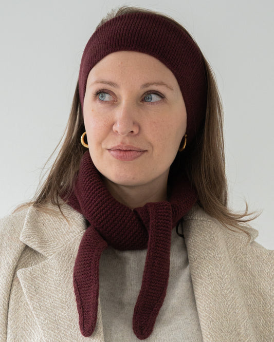 Merino Stirnband – Burgundy