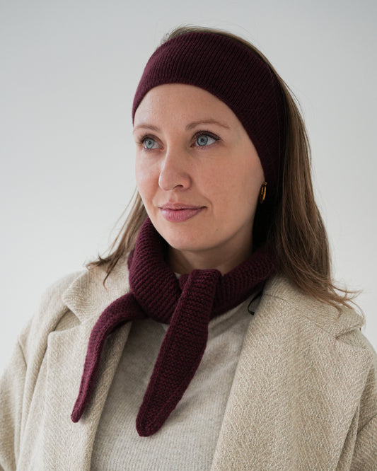 Merino Stirnband – Burgundy