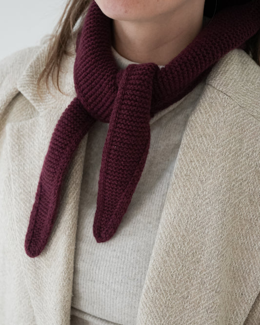 Merino Mini Scarf – Burgundy