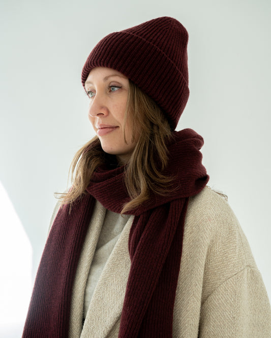 Merino Schal – Burgundy