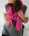 Merino Schal - Bright Pink