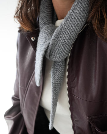 Merino Mini Scarf – Cloud Grey