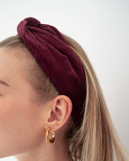 Drahthaarband Cord – Weinrot