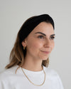 Drahthaarband Musselin - Deep Black