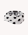 Drahthaarband Viskose – Weiß Polka Dots