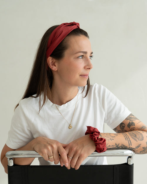 Set aus Drahthaarband und Scrunchie – Ruby