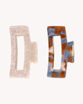 Haarklammer-Set– Crushed Ice & Swirl