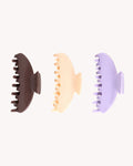 Haarklammer-Set – Mocha, Buttermilk & Lavender