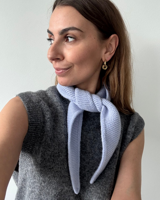 Mini Scarf – Silver Blue