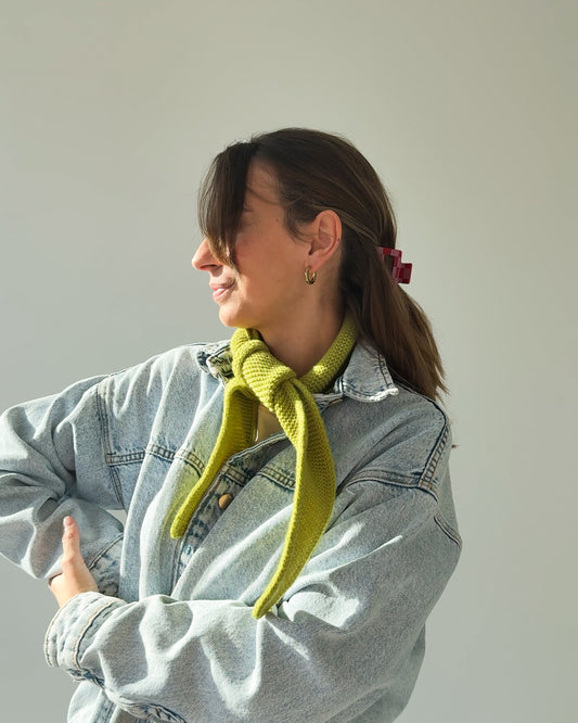 Merino Mini Scarf – Moss Green