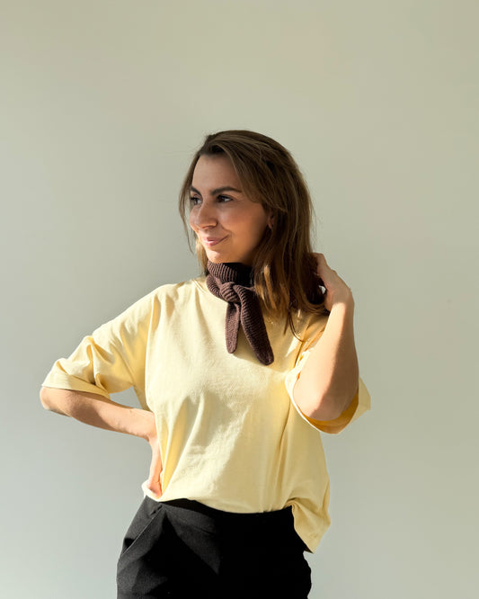 Merino Mini Scarf – Mocha