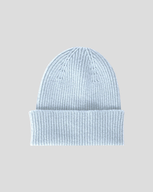 Merino Mütze – Silver Blue