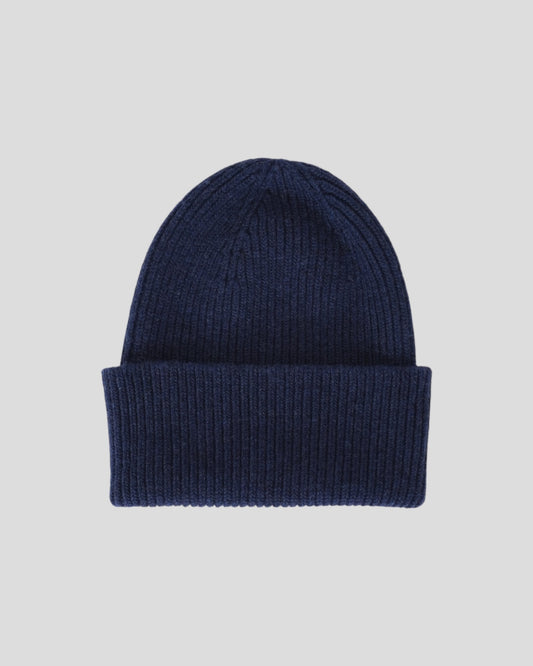 Merino Mütze – Deep Blue