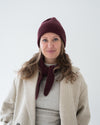 Set aus Mütze und Mini Scarf - Burgundy
