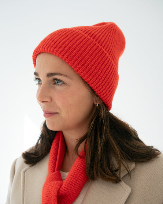 Merino Mütze - Golden Orange