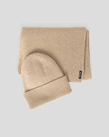 Set aus Mütze und Schal - Light Sand