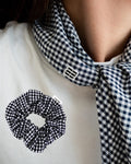 Set aus Triangle Scarf & Scrunchie – Navy