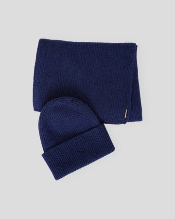 Set aus Mütze und Schal - Deep Blue