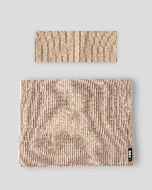 Set aus Stirnband und Schal - Light Sand