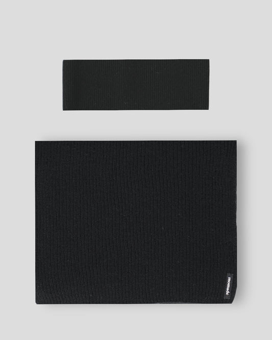 Set aus Stirnband und Schal - Pure Black