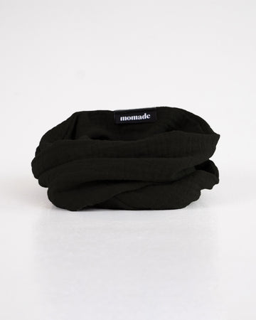 Drahthaarband Musselin - Deep Black
