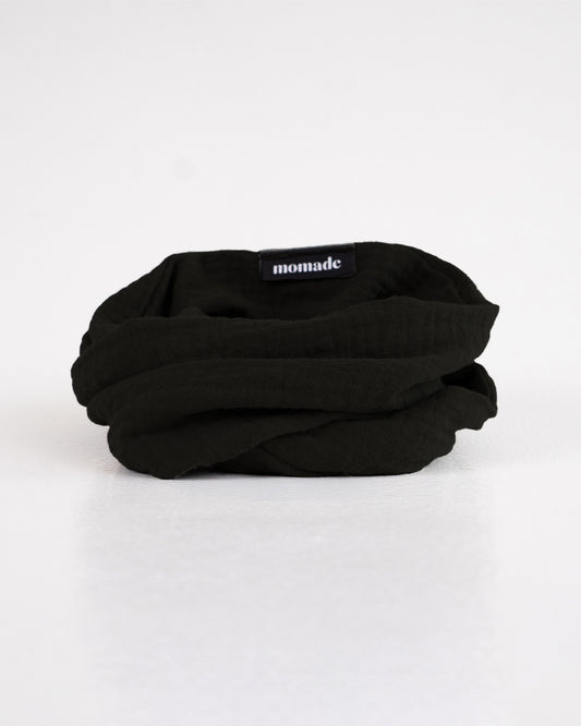 Drahthaarband Musselin - Deep Black