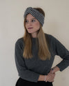 Zero waste Drahthaarband - houndstooth grey